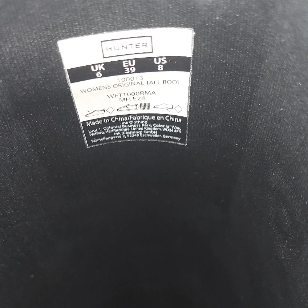 Hunter Original Tall Neutral Black Boots Womens Sizes 5 & 8 NWT Preppy Athlesure